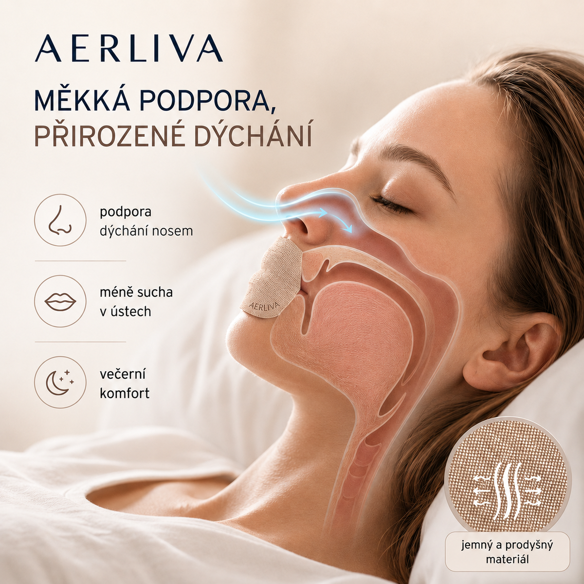 AERLIVA Pásky na ústa 30 ks