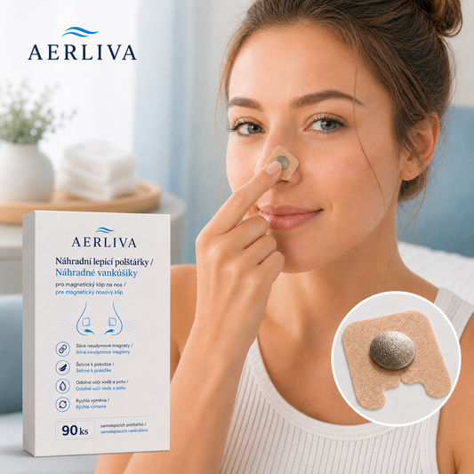 AERLIVA Náhradné lepiace vankúšiky pre magnetický klip na nos 90 ks