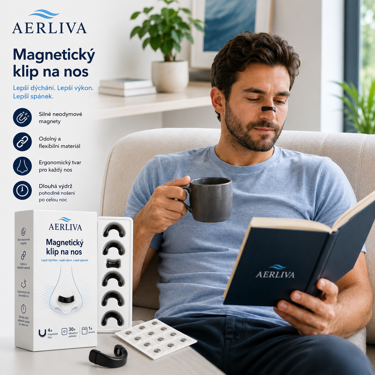 AERLIVA Magnetický klip na nos