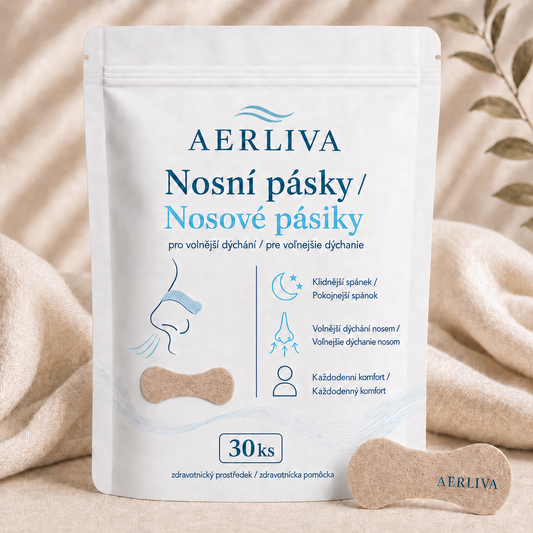 AERLIVA Nosové pásiky 40 ks – pre voľnejšie dýchanie
