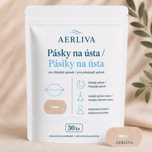 AERLIVA Pásky na ústa 30 ks – pre podporu dýchania nosom